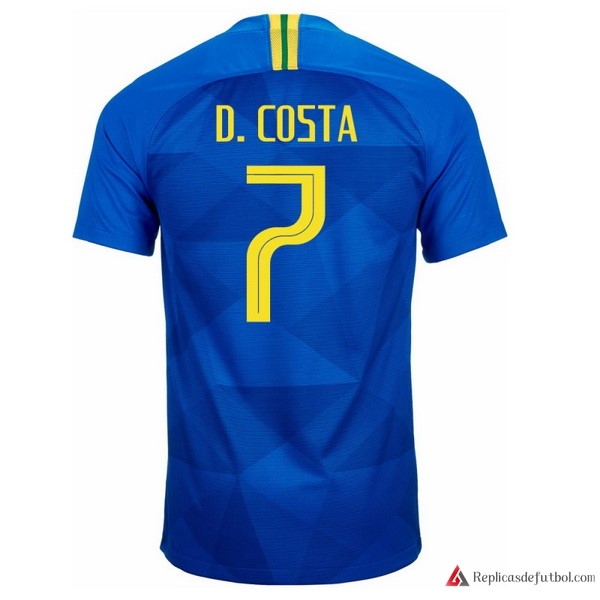 Camiseta Seleccion Brasil Segunda equipación D.Costa 2018 Azul